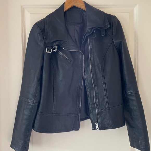 Soft, beautiful lambskin leather Belvedere Jacket from All Saints US size 10 - Picture 4 of 16